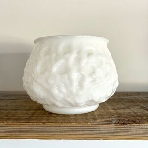 Milk glass planter